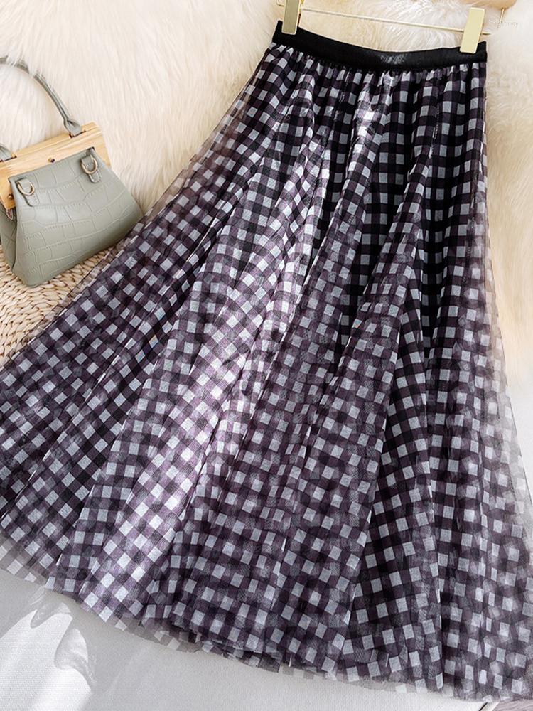 Skirts 2023 Spring Summer Korean Fashion 3 Layers Mosaic Plaid Tulle Skirt Women High Waist Midi Long Pleated Female, Black
Skirts 2023 Spring Summer Korean Fashion 3 Layers Mosaic Plaid Tulle Skirt Women High Waist Midi Long Pleated Female, Black