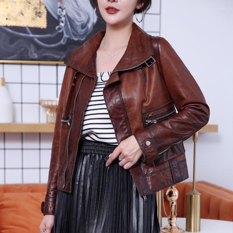 Women's Leather 2023 Fashion Female Jackets Spring Autumn Real Sheepskin Jacket Women Motorcycle Women's Coats Mujer Chaqueta Z, Beige
Women's Leather 2023 Fashion Female Jackets Spring Autumn Real Sheepskin Jacket Women Motorcycle Women's Coats Mujer Chaqueta Z, Beige