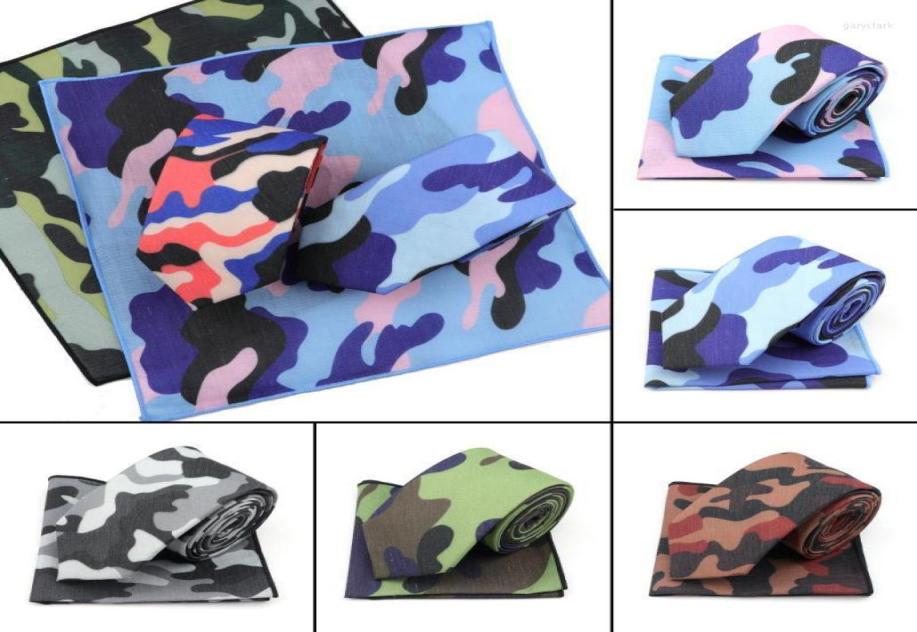 Fashion Men039s Camouflage Tie Pocket Square Set Cotton Polyester Colorful Neck Ties Army Black Blue Green Formal Accessories7370107 
Fashion Men039s Camouflage Tie Pocket Square Set Cotton Polyester Colorful Neck Ties Army Black Blue Green Formal Accessories7370107