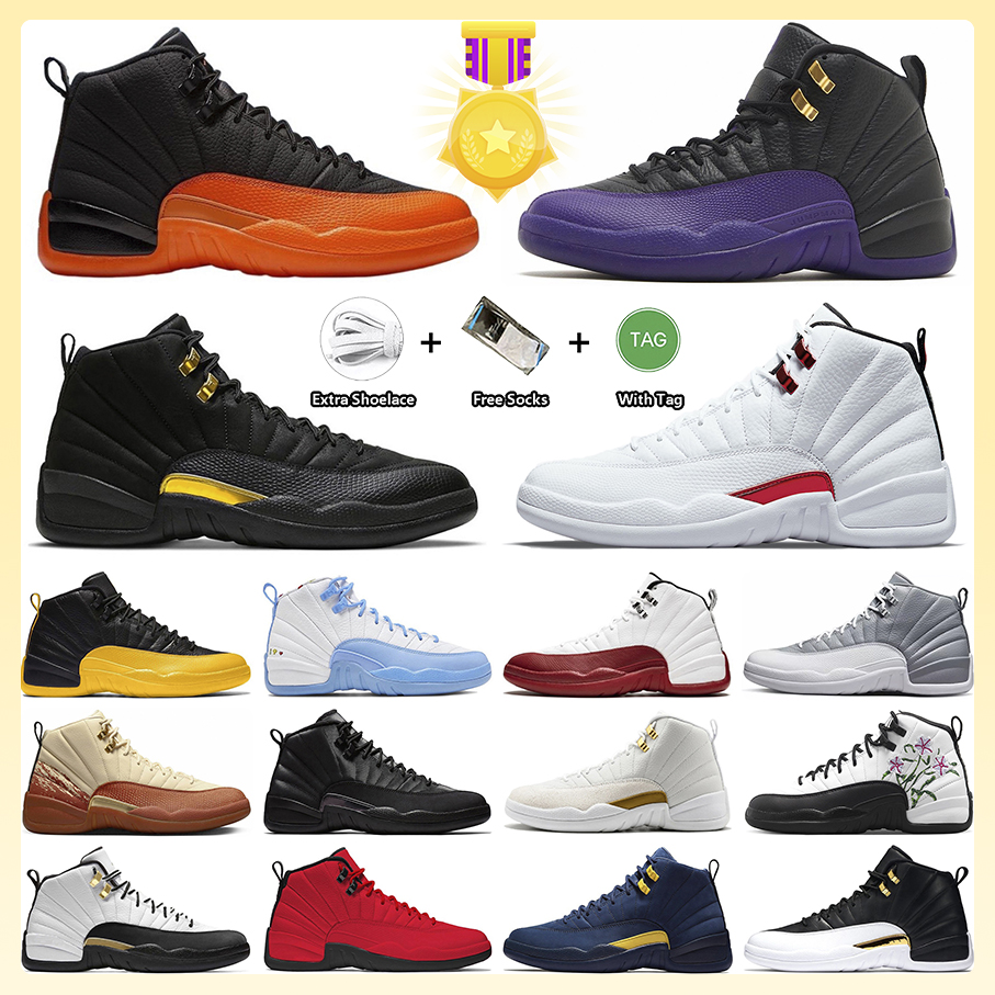 Jumpman 12 12s Basketball Shoes Brilliant Orange Cherry Field Purple Michigan Vlack Taxi Stealth Eastside Golf x Muslin University Blue Sneakers for Men and Women, Item#7
Jumpman 12 12s Basketball Shoes Brilliant Orange Cherry Field Purple Michigan Vlack Taxi Stealth Eastside Golf x Muslin University Blue Sneakers for Men and Women, Item#7