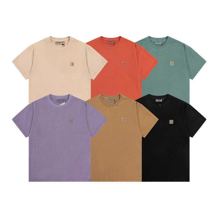 Fashion Men' and Women' T-shirt Tooling Brand Carhart New Summer Blue Dye Wash Water Worn Small Badge Basic Couple Short Sleeved 6 Colors 62m1, Orange
Fashion Men' and Women' T-shirt Tooling Brand Carhart New Summer Blue Dye Wash Water Worn Small Badge Basic Couple Short Sleeved 6 Colors 62m1, Orange