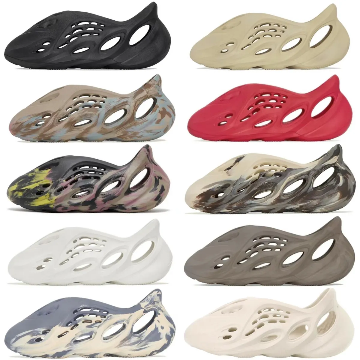 

Designer Slide Slippers Sandals foam runner Men Women Slides Sneakers Onyx Ochre Bone Glow Green Pure Desert Sand Mens Outdoor Trainers size 36-45