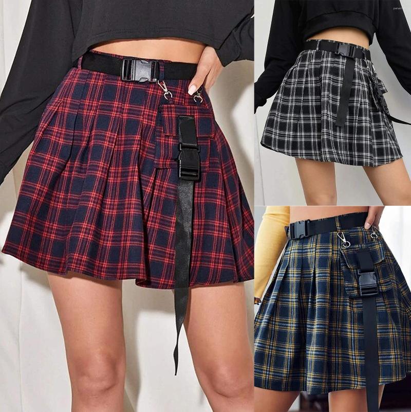 Skirts Arrival All-Match Ladies High Waist Plaid Mini Skirt With Pleated Cute Girl Color Block Belt, Red
Skirts Arrival All-Match Ladies High Waist Plaid Mini Skirt With Pleated Cute Girl Color Block Belt, Red