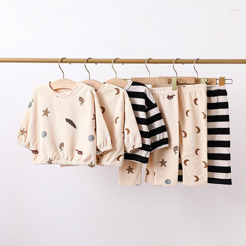 Clothing Sets 2Pcs Autumn Baby Boy Clothes Set Moon Stripe Print Loose Top Pants Casual Suits Kids Hoodie And Outfit, Beige
Clothing Sets 2Pcs Autumn Baby Boy Clothes Set Moon Stripe Print Loose Top Pants Casual Suits Kids Hoodie And Outfit, Beige