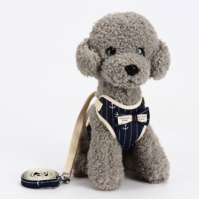 Spot wholesale Korean version bow pet chest strap vest type cat dog traction rope