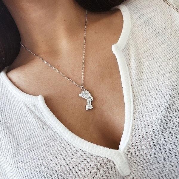 Pendant Necklaces Fashion Egyptian Queen Nefertiti Necklace For Women Bling Chain Female Charm
Pendant Necklaces Fashion Egyptian Queen Nefertiti Necklace For Women Bling Chain Female Charm