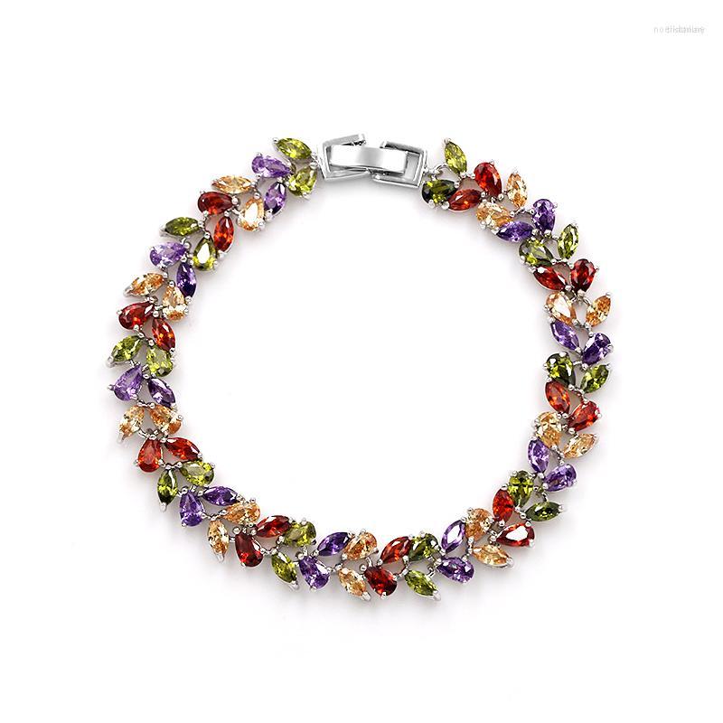 Link Bracelets WEIMANJINGDIAN Brand High Quality Rainbow Colors Marquise Cut Cubic Zirconia CZ Zircon Crystal Tennis
Link Bracelets WEIMANJINGDIAN Brand High Quality Rainbow Colors Marquise Cut Cubic Zirconia CZ Zircon Crystal Tennis