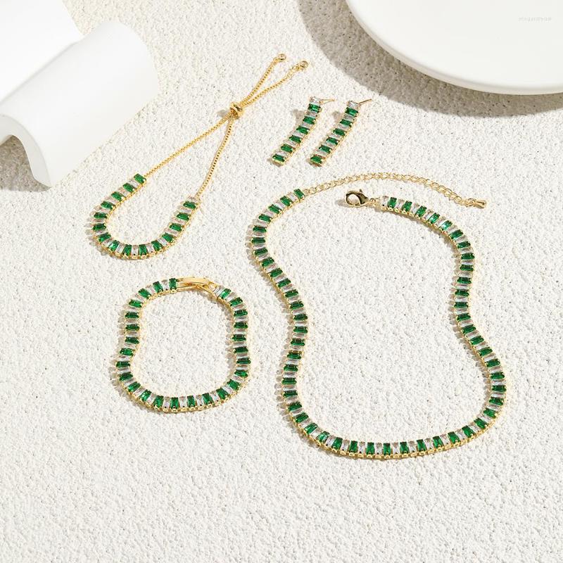 Pendant Necklaces Green CZ Bridal Fashion Crystal Rhinestone Choker Necklace Women Wedding Accessories Tennis Chain Chokers Jewelry Collier
Pendant Necklaces Green CZ Bridal Fashion Crystal Rhinestone Choker Necklace Women Wedding Accessories Tennis Chain Chokers Jewelry Collier