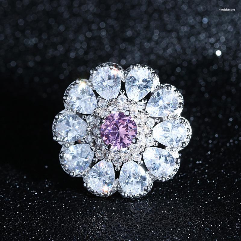 Cluster Rings Exaggerated Cherry Flower Blossom Round Oval Pink Crystal Full Diamond Couple Ring For Women Geometric Engagement Gift Jewelry
Cluster Rings Exaggerated Cherry Flower Blossom Round Oval Pink Crystal Full Diamond Couple Ring For Women Geometric Engagement Gift Jewelry