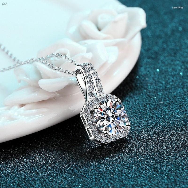 Chains Perfect Passed Diamond Test Excellent Moissanite 925 Sterling Silver Necklace Cut 0.5-2ct Fashion Gem Women Jewelry
Chains Perfect Passed Diamond Test Excellent Moissanite 925 Sterling Silver Necklace Cut 0.5-2ct Fashion Gem Women Jewelry