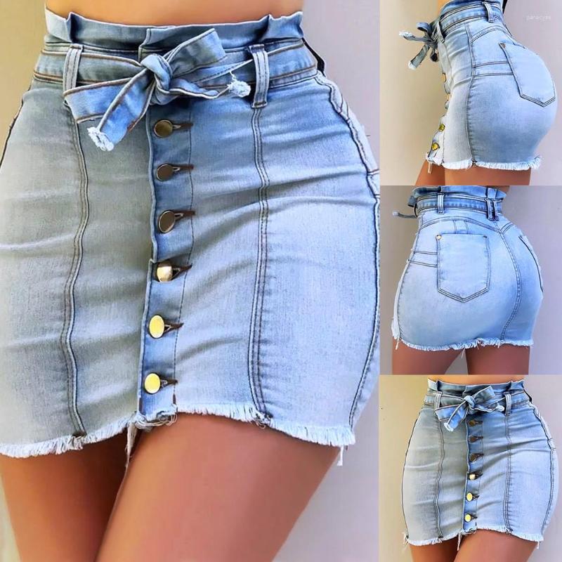 Skirts High Waist Elastic Bandage Sexy Denim Mini Single-Breasted Harajuku Casual Hip Bag Stretch Bodycon Patchwork Sashes Skirt, Light blue
Skirts High Waist Elastic Bandage Sexy Denim Mini Single-Breasted Harajuku Casual Hip Bag Stretch Bodycon Patchwork Sashes Skirt, Light blue