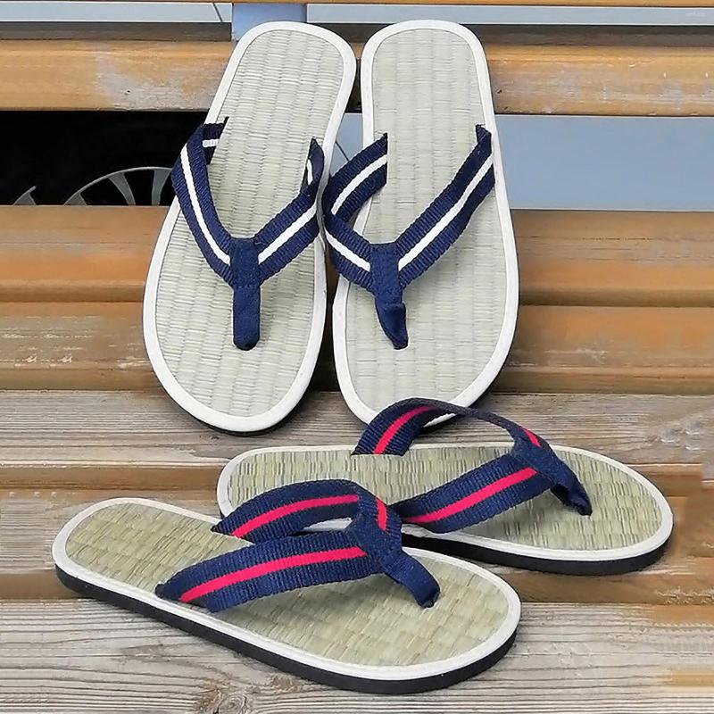 Slippers Women Grass Mat Weave Flat Comfortable Non Slip Sandals Silent Rattan Flip Flops Stripe Strap Casual, Dark blue
Slippers Women Grass Mat Weave Flat Comfortable Non Slip Sandals Silent Rattan Flip Flops Stripe Strap Casual, Dark blue