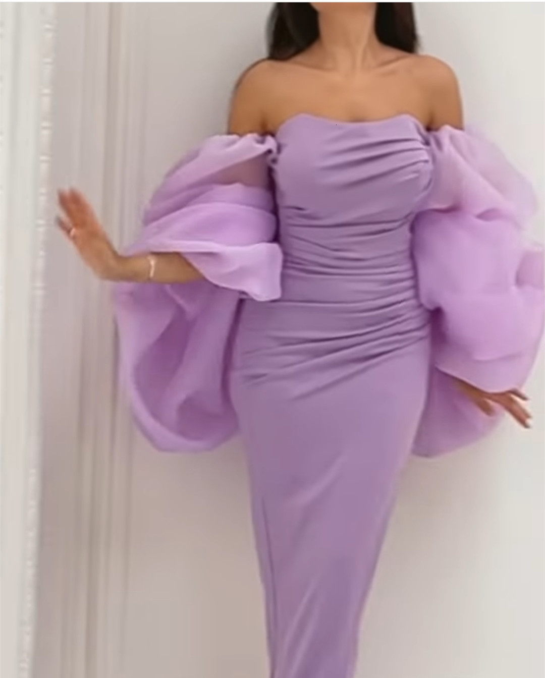 Urban Sexy Dresses Simple Lilac Evening for Women Elegant Midi Length Off Shoulder Long Sleeve Celebrity Dress Trumpet 230627, Ivory
Urban Sexy Dresses Simple Lilac Evening for Women Elegant Midi Length Off Shoulder Long Sleeve Celebrity Dress Trumpet 230627, Ivory