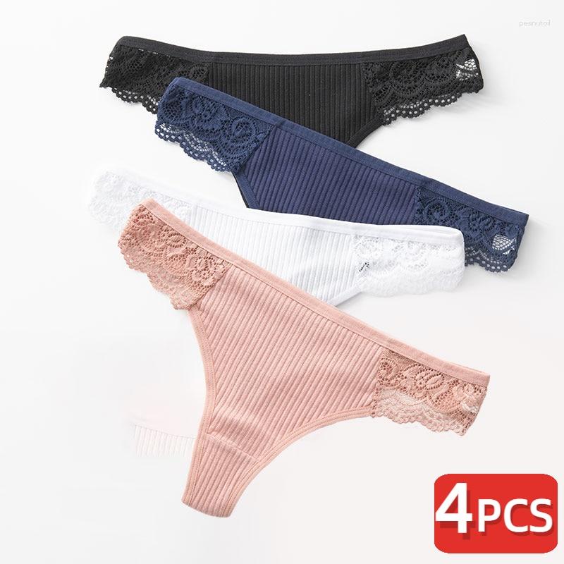 Women' Panties 4PCS Cotton Womens Sexy Underpants Female Briefs Underwear Solid Color Pantys Lingerie Low Waist Lace Design, T2s-4se
Women' Panties 4PCS Cotton Womens Sexy Underpants Female Briefs Underwear Solid Color Pantys Lingerie Low Waist Lace Design, T2s-4se