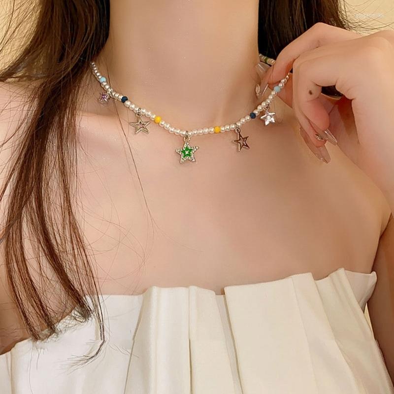 Chains Y2K Choker Short Chain Punk Star Pendant Necklace Fashion Clavicle Party Jewelry Imitation Pearl
Chains Y2K Choker Short Chain Punk Star Pendant Necklace Fashion Clavicle Party Jewelry Imitation Pearl