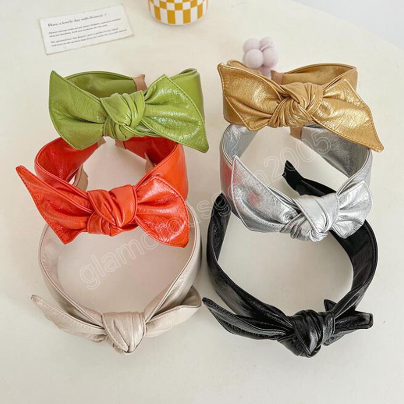 Fashion Hairband For Women PU Leather Headband Solid Color Big Bowknot Headwear For Adult Casual Hair Accessories
Fashion Hairband For Women PU Leather Headband Solid Color Big Bowknot Headwear For Adult Casual Hair Accessories