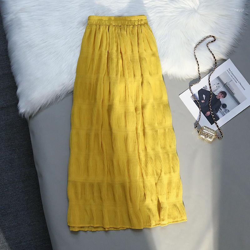 Skirts Wave Wrinkled Chiffon Long Skirt For Women Casual Half Length Slim Pleated Style, Black
Skirts Wave Wrinkled Chiffon Long Skirt For Women Casual Half Length Slim Pleated Style, Black