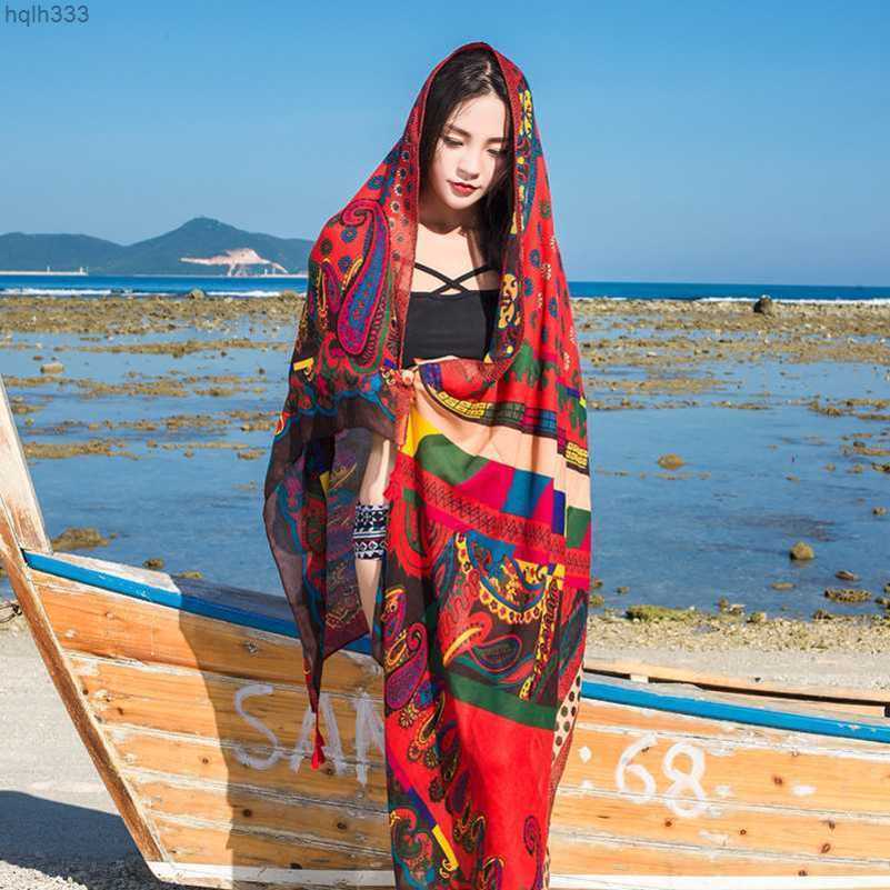 Ethnic style cotton linen tassel printed scarves for women's seaside tourism beach scarves, silk scarves for sun protection, air conditioning
Ethnic style cotton linen tassel printed scarves for women's seaside tourism beach scarves, silk scarves for sun protection, air conditioning