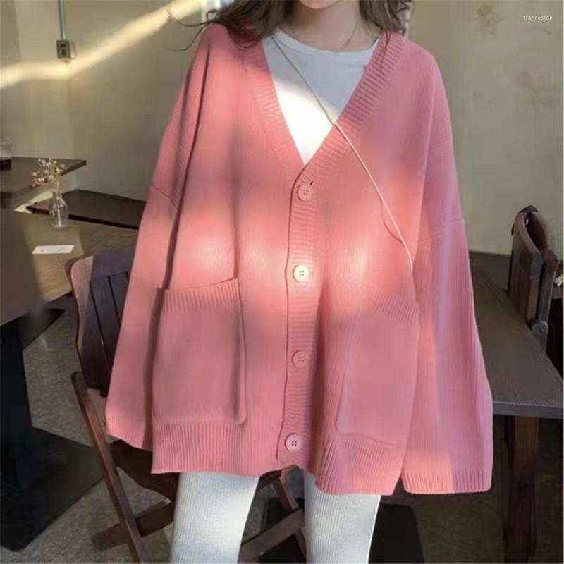 Women' Knits 2023 Autumn Loose Cardigans Casual Vintage Women Knitted Sweaters Fashion Korean Long Sleeve Knitwear Female Solid V-neck, Pink
Women' Knits 2023 Autumn Loose Cardigans Casual Vintage Women Knitted Sweaters Fashion Korean Long Sleeve Knitwear Female Solid V-neck, Pink