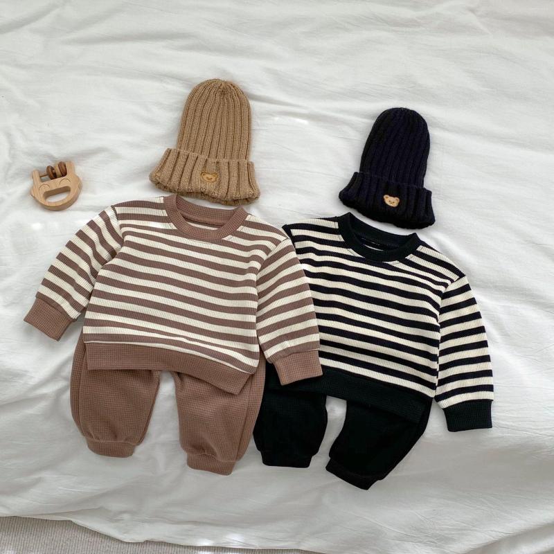 Clothing Sets 2023 Spring Baby Long Sleeve Clothes Set Cotton Infant Casual Striped T Shirts Pants 2pcs Suit Loose Boys Girls Outfits, Black
Clothing Sets 2023 Spring Baby Long Sleeve Clothes Set Cotton Infant Casual Striped T Shirts Pants 2pcs Suit Loose Boys Girls Outfits, Black
