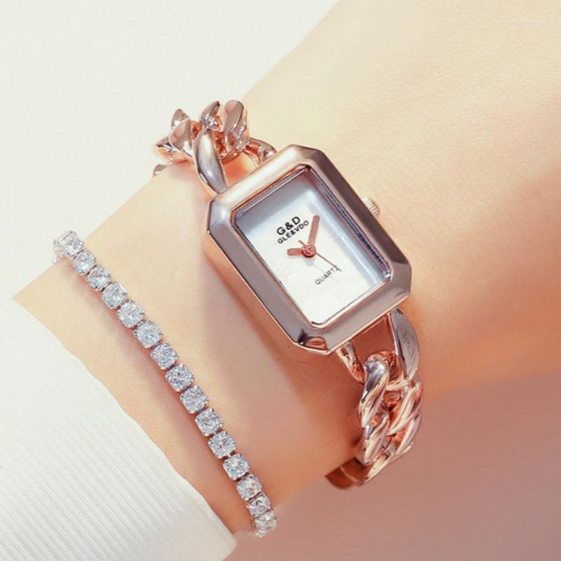 Wristwatches Stylish Women's Square Watch Business Quartz For Women Rose Gold Stainless Steel Waterproof Wrist Relogio Feminino
Wristwatches Stylish Women's Square Watch Business Quartz For Women Rose Gold Stainless Steel Waterproof Wrist Relogio Feminino