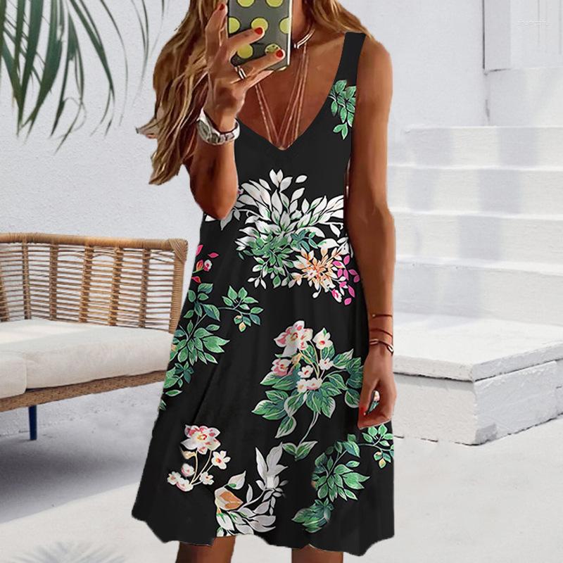 Casual Dresses 2023 Summer Women' V-Neck Loose Print Sleeveless Dress Fashion Commuter Office Female And Lady Clothing
Casual Dresses 2023 Summer Women' V-Neck Loose Print Sleeveless Dress Fashion Commuter Office Female And Lady Clothing