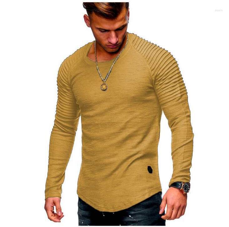 Men's T Shirts European And American Spring Men's Round Neck Slim Solid Color Long-sleeved T-shirt Striped Pleated Raglan Sleevesb, Green
Men's T Shirts European And American Spring Men's Round Neck Slim Solid Color Long-sleeved T-shirt Striped Pleated Raglan Sleevesb, Green