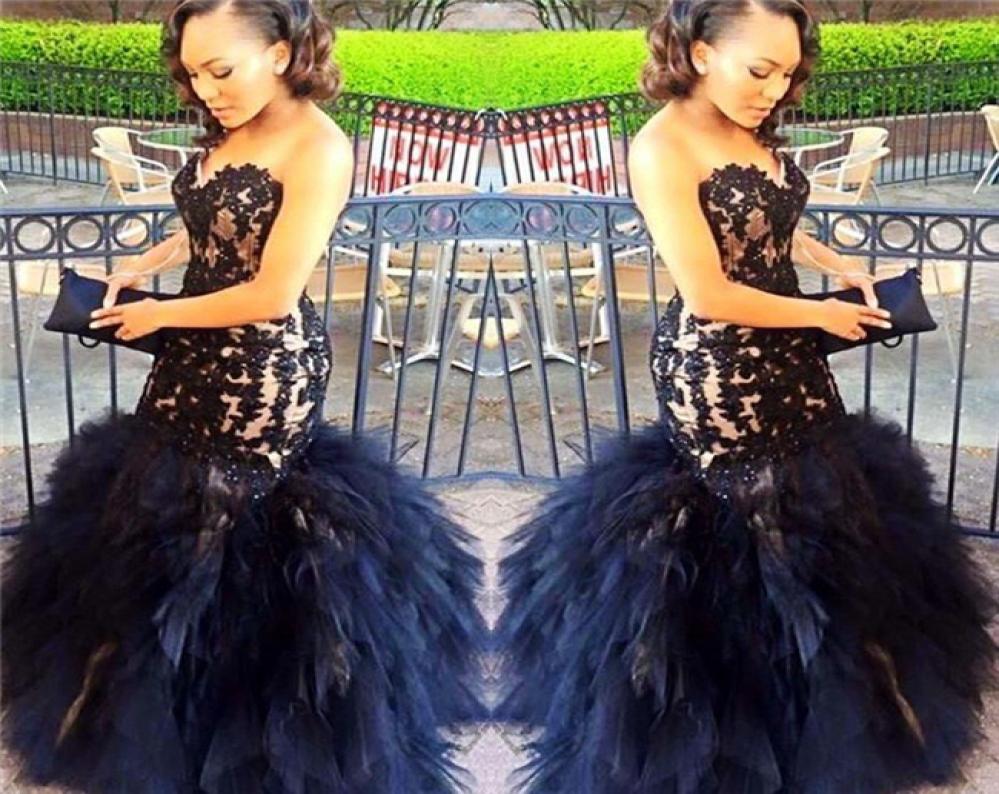 Black Mermaid Prom Dresses Sweetheart Beads Sleeveless Black Lace Appliques Evening Gowns Tiered Skirts Sheath Plus Size Party Gow6828591, Same as picture
Black Mermaid Prom Dresses Sweetheart Beads Sleeveless Black Lace Appliques Evening Gowns Tiered Skirts Sheath Plus Size Party Gow6828591, Same as picture
