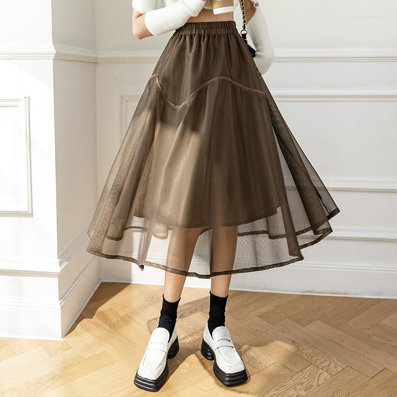 Skirts CGC Casual High Waist Summer Women' Long Skirt Simple Breathable Mesh Loose A-line Elegant Chic Korean Fashion Mujer, Black
Skirts CGC Casual High Waist Summer Women' Long Skirt Simple Breathable Mesh Loose A-line Elegant Chic Korean Fashion Mujer, Black