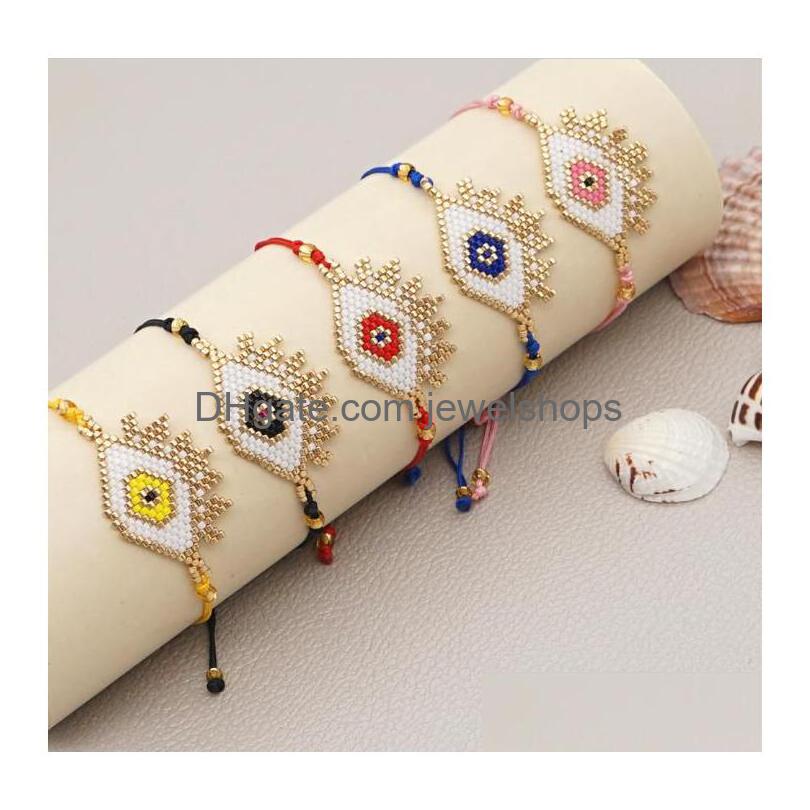 Charm Bracelets Turkish Evil Eye Bracelet Women Miyuki Beads Jewelry Gift For Girlfriend Pseras Handmade Jewellery Drop Delivery Dhsm7
Charm Bracelets Turkish Evil Eye Bracelet Women Miyuki Beads Jewelry Gift For Girlfriend Pseras Handmade Jewellery Drop Delivery Dhsm7