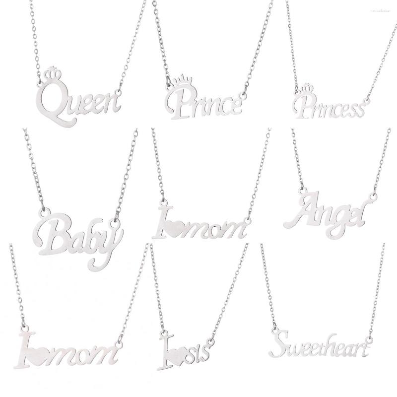 Pendant Necklaces Stainless Steel Words Queen Angel Mom Baby Necklace For Women
Pendant Necklaces Stainless Steel Words Queen Angel Mom Baby Necklace For Women