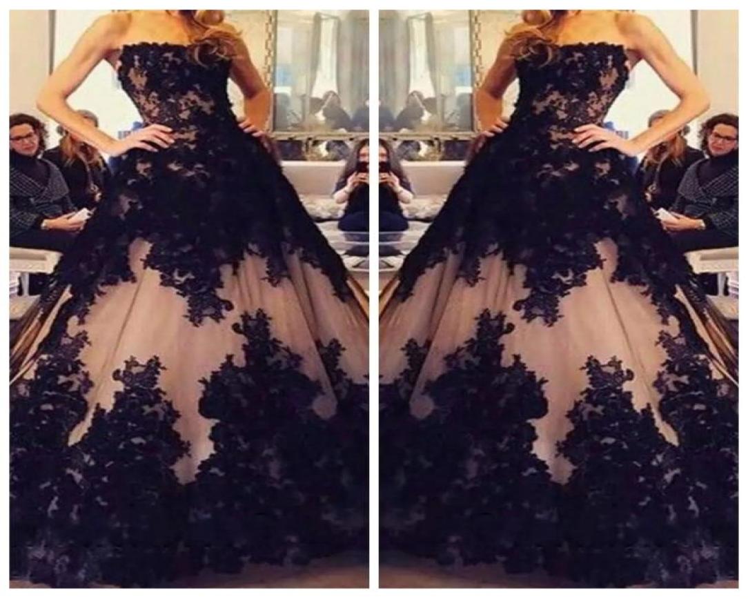 2019 Strapless Black Lace Appliques ALine Prom Dresses Modest Lace Up Back Long Vestidos De Soiree Customized Evening Party Gowns5161161, Fuchsia
2019 Strapless Black Lace Appliques ALine Prom Dresses Modest Lace Up Back Long Vestidos De Soiree Customized Evening Party Gowns5161161, Fuchsia