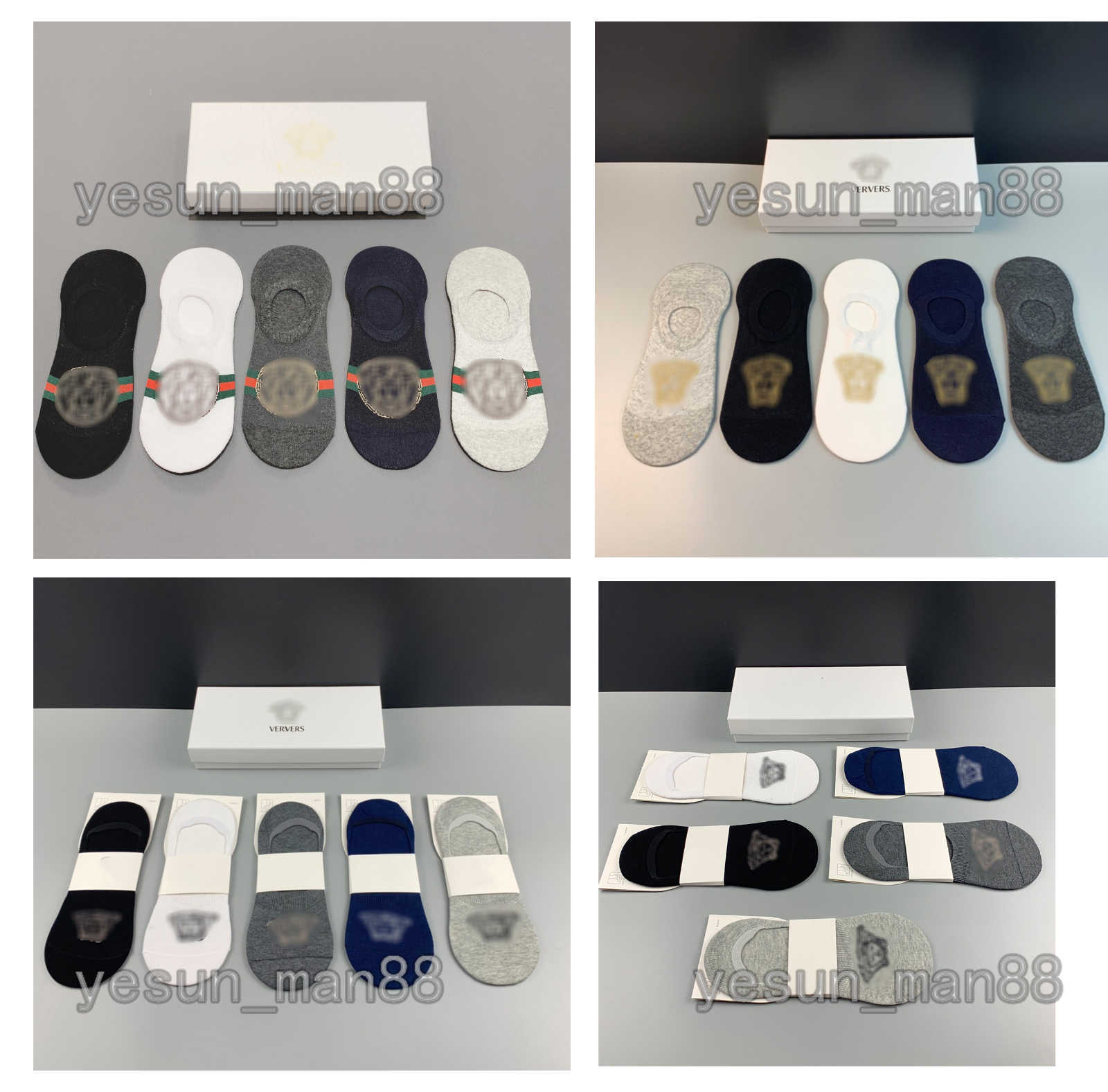 Designer Luxury Versages Short Socks Fashion Mens And Womens Casual Cotton Breathable 5 Pairs Sock With Box 6 Style
Designer Luxury Versages Short Socks Fashion Mens And Womens Casual Cotton Breathable 5 Pairs Sock With Box 6 Style
