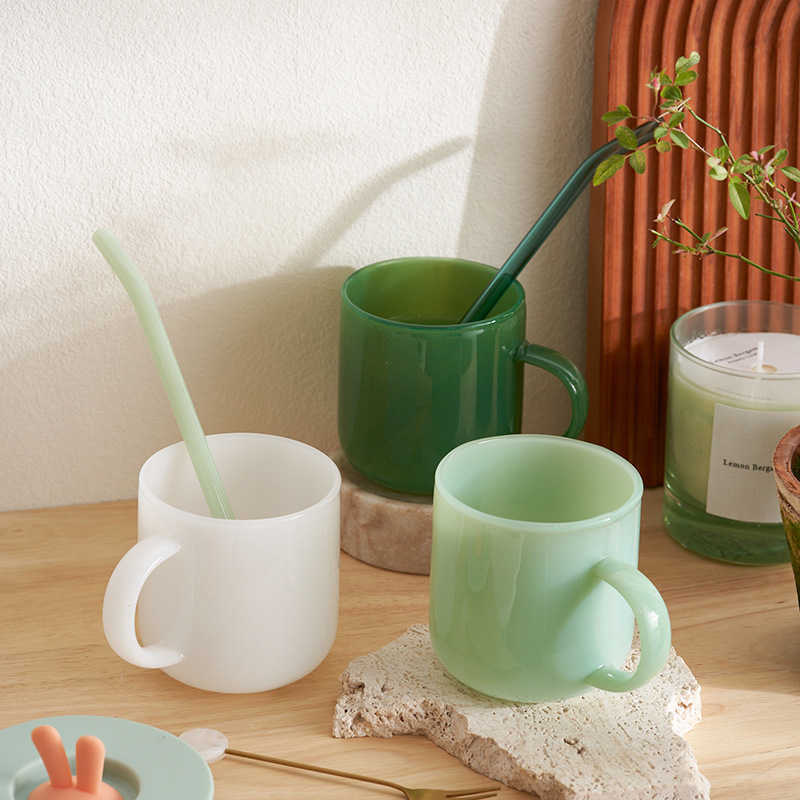 Sapphire glass retro borosilicate glass heat-resistant tea cup coffee cup tableware milk water high-value tea cup drinking cup L230620