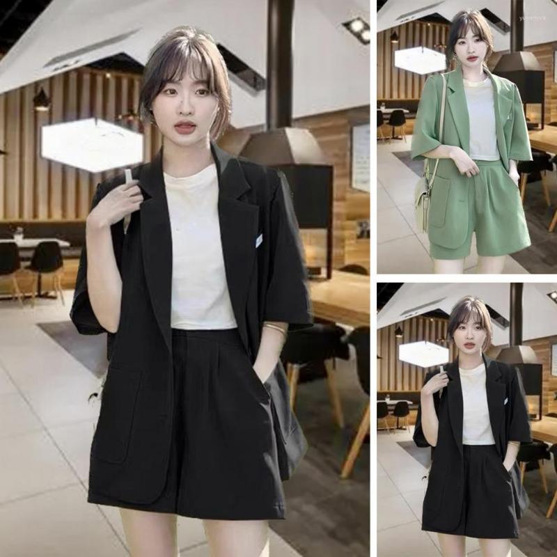 Women's Tracksuits 2 Pcs/Set Women Blazer Shorts Set Half Sleeves Lapel High Waist Loose Anti-wrinkle Commute OL Style Plus Size Lady, Black
Women's Tracksuits 2 Pcs/Set Women Blazer Shorts Set Half Sleeves Lapel High Waist Loose Anti-wrinkle Commute OL Style Plus Size Lady, Black