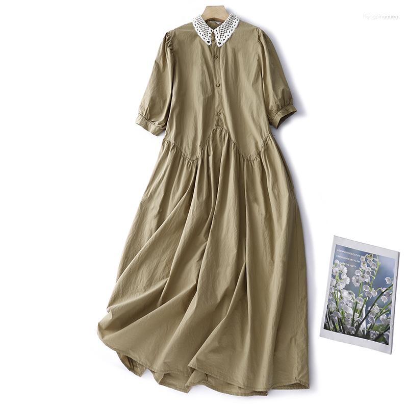 Party Dresses Cotton Five-part Sleeve Thunder Collar Dress Female 2023 Summer Japanese College Wind Splicing Loose Large Yards Swing, Black
Party Dresses Cotton Five-part Sleeve Thunder Collar Dress Female 2023 Summer Japanese College Wind Splicing Loose Large Yards Swing, Black