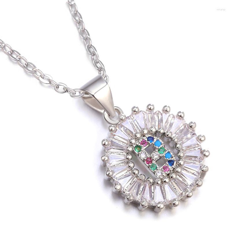 Pendant Necklaces JUWANG Silver Color Clavicle Chain Chokers Cubic Zirconia Colorful Letters Women Men Necklace For Party
Pendant Necklaces JUWANG Silver Color Clavicle Chain Chokers Cubic Zirconia Colorful Letters Women Men Necklace For Party