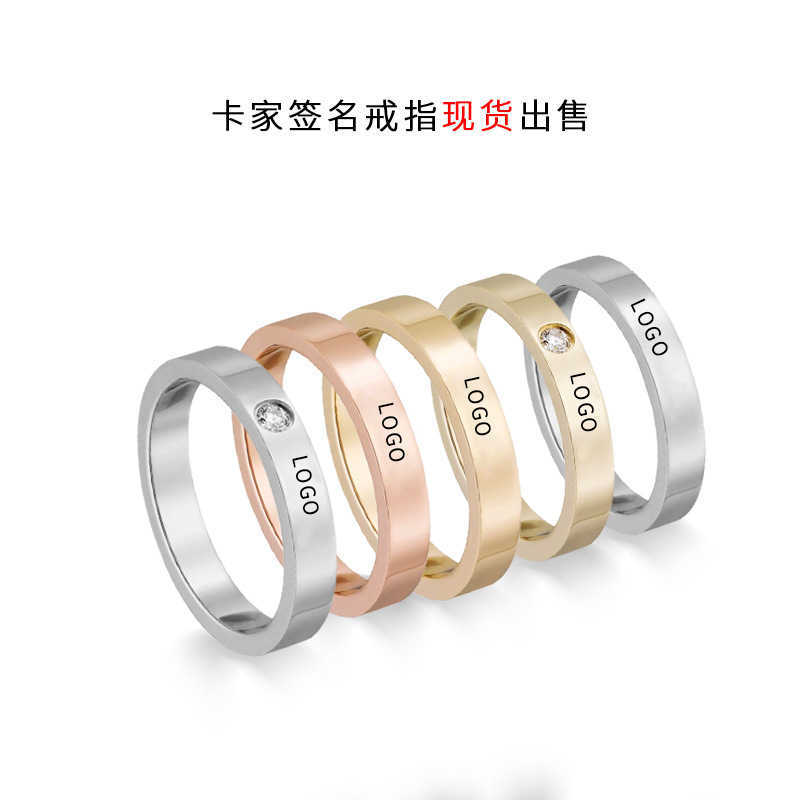 high-quality Carti English Signature Ring Classic 18K Rose Gold Love Series Fashion Couple
high-quality Carti English Signature Ring Classic 18K Rose Gold Love Series Fashion Couple