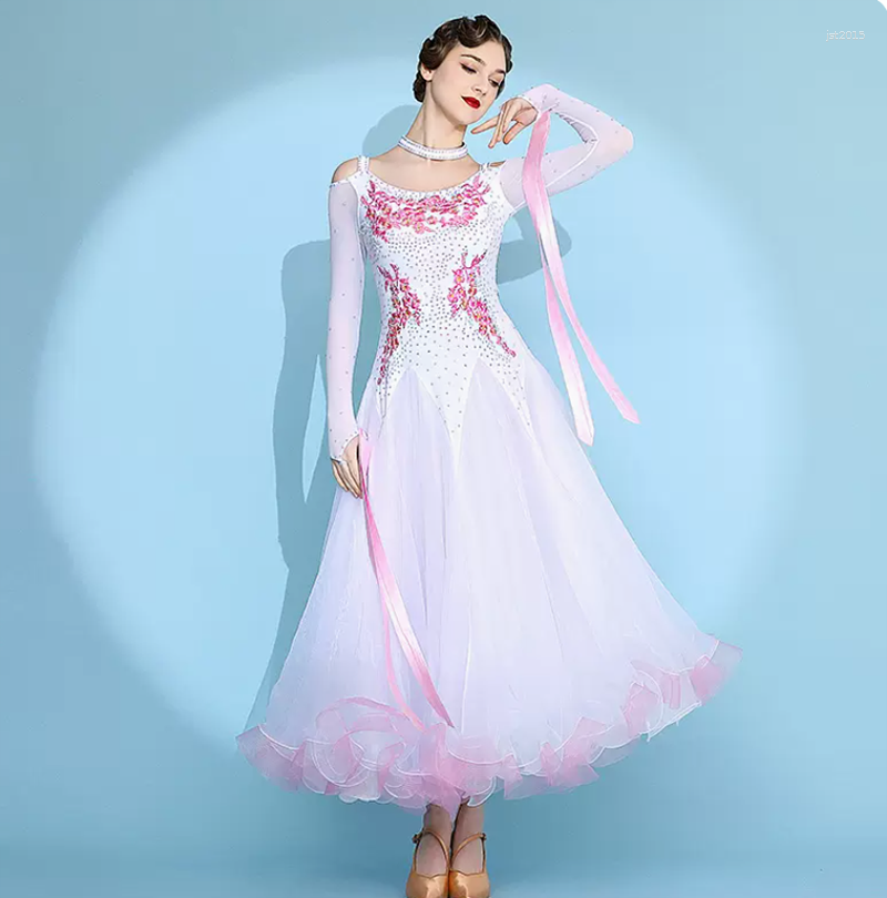 Stage Wear Professional Ballroom Competition Dance Dress Women Advanced White Flower Standard Waltz Dresses Adult
Stage Wear Professional Ballroom Competition Dance Dress Women Advanced White Flower Standard Waltz Dresses Adult