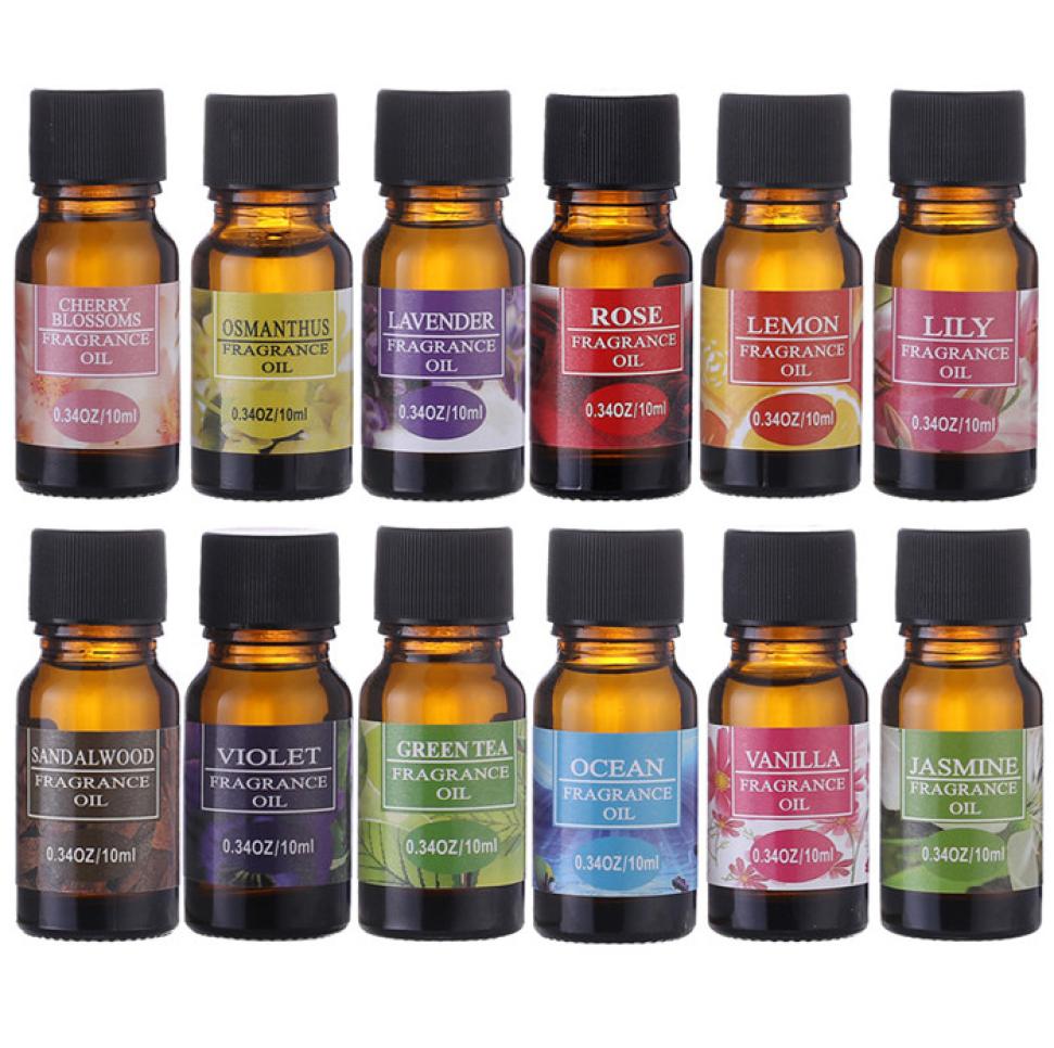 

Essential Oils 10ml Flower Fruit Essential Oil For Aromatherapy Diffusers Air Freshening Body Massage Relieve Oil Skin Care 12pcs8215681
