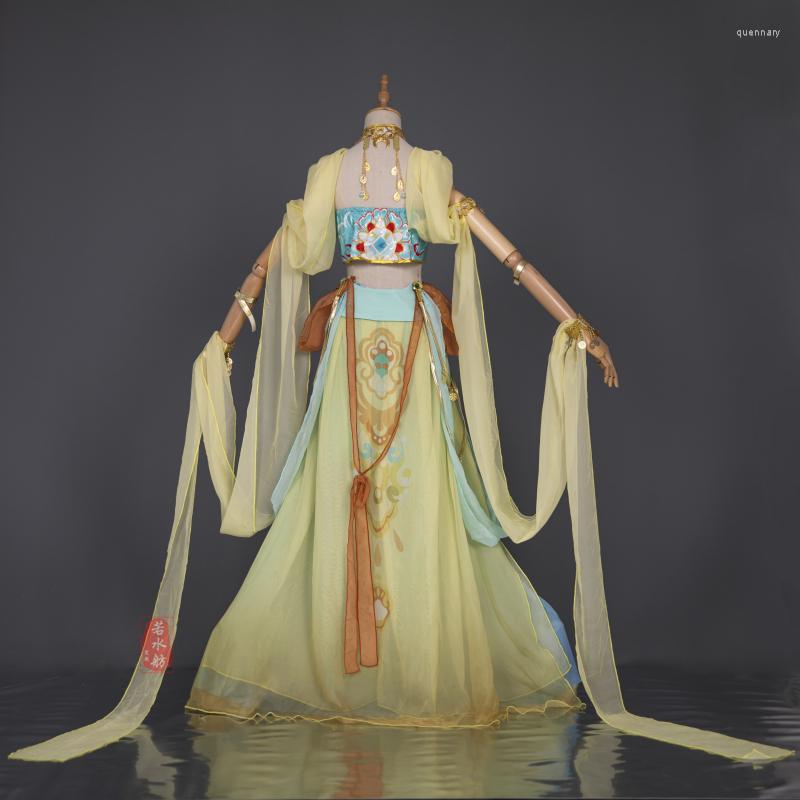 Stage Wear 2023 Dance Dress Cosplay Big Swing Skirt Show Chiffon Elegant Flying Sleeves Chinese Phoenix Fairy Costume, Beige
Stage Wear 2023 Dance Dress Cosplay Big Swing Skirt Show Chiffon Elegant Flying Sleeves Chinese Phoenix Fairy Costume, Beige