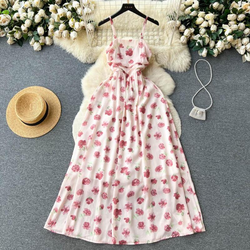Casual Dresses Summer Seaside Holiday Sweet Pink A-line Dress Women Sexy Sleeveless Flowers Printed Chiffon Clothes Vestidos De Fiesta L027
Casual Dresses Summer Seaside Holiday Sweet Pink A-line Dress Women Sexy Sleeveless Flowers Printed Chiffon Clothes Vestidos De Fiesta L027