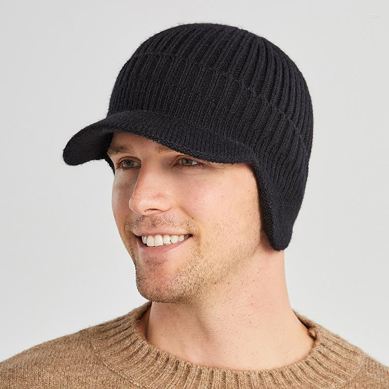 Berets Men Winter Knitted Hat Outdoor Cycling Ear Protection Warmth Peaked Cap Casual Fashion Sunhat Bomber Hats 56-61CM, Black
Berets Men Winter Knitted Hat Outdoor Cycling Ear Protection Warmth Peaked Cap Casual Fashion Sunhat Bomber Hats 56-61CM, Black