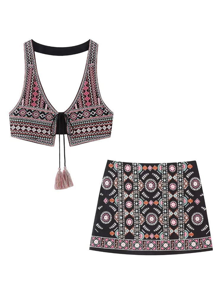 Two Piece Dress TRAF 2023 Summer Women' Embroidered Tank Top and Vintage High Waist Skirt Mini Set Streetwear 230627, Vest
Two Piece Dress TRAF 2023 Summer Women' Embroidered Tank Top and Vintage High Waist Skirt Mini Set Streetwear 230627, Vest