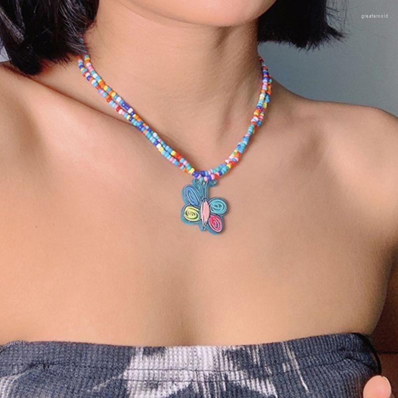 Pendant Necklaces 2023 Summer Double Layer Colorful Beads Necklace For Women Korean Flower Butterfly Boho Collar Jewelry Gift
Pendant Necklaces 2023 Summer Double Layer Colorful Beads Necklace For Women Korean Flower Butterfly Boho Collar Jewelry Gift