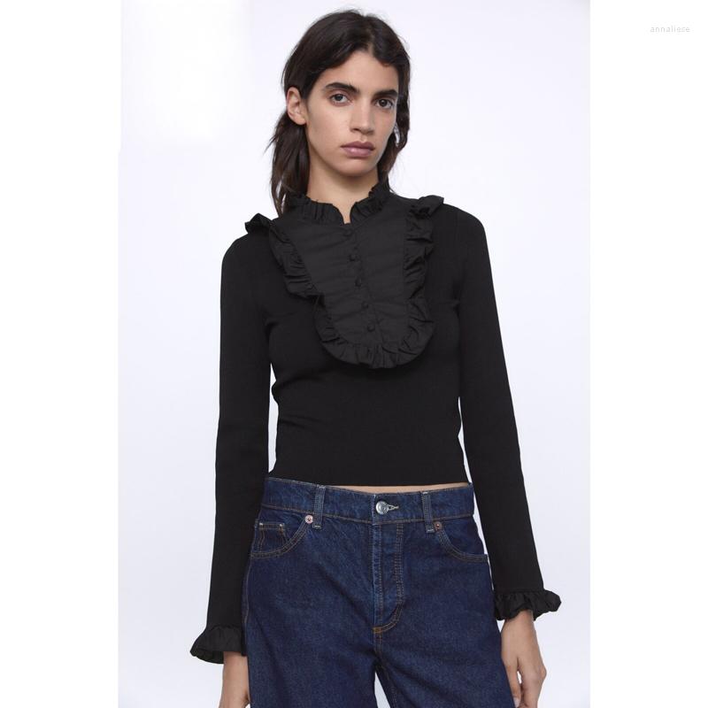 Women' Sweaters Temperament 11.5 Fashion Patchwork Ruffles Slim Knitwear Women Wool Cashmere Exquisite Pullover Sweater, Picture shown
Women' Sweaters Temperament 11.5 Fashion Patchwork Ruffles Slim Knitwear Women Wool Cashmere Exquisite Pullover Sweater, Picture shown