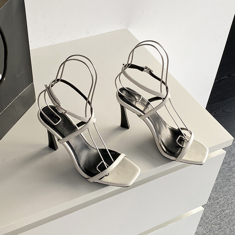 French Square Toes High Heeled Sandals Summer Fairy Style Thin Belt Sexy Women's Shoes, Black
French Square Toes High Heeled Sandals Summer Fairy Style Thin Belt Sexy Women's Shoes, Black