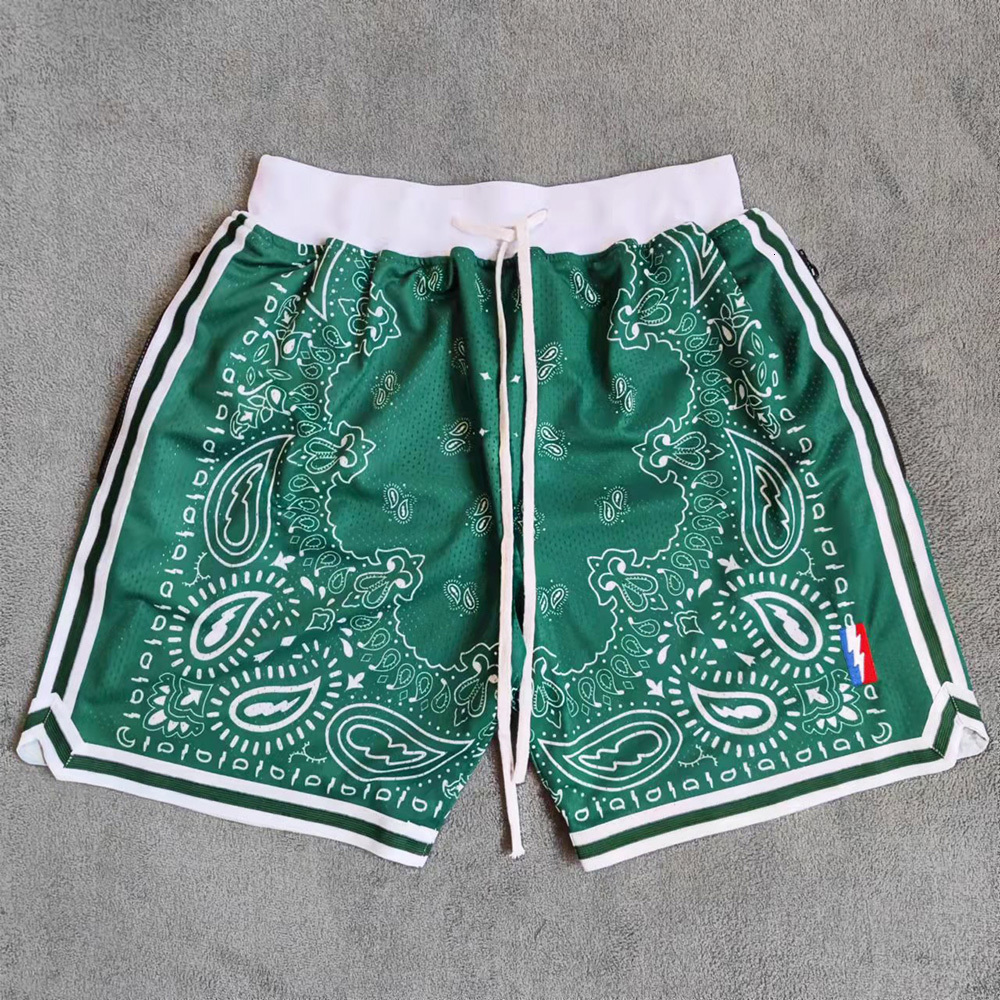 Outdoor Shorts MM MASMIG Boston Style Green Paisley Printed with Zipper Pockets Jayson Tatum Street Wear Training Pants 230627
Outdoor Shorts MM MASMIG Boston Style Green Paisley Printed with Zipper Pockets Jayson Tatum Street Wear Training Pants 230627
