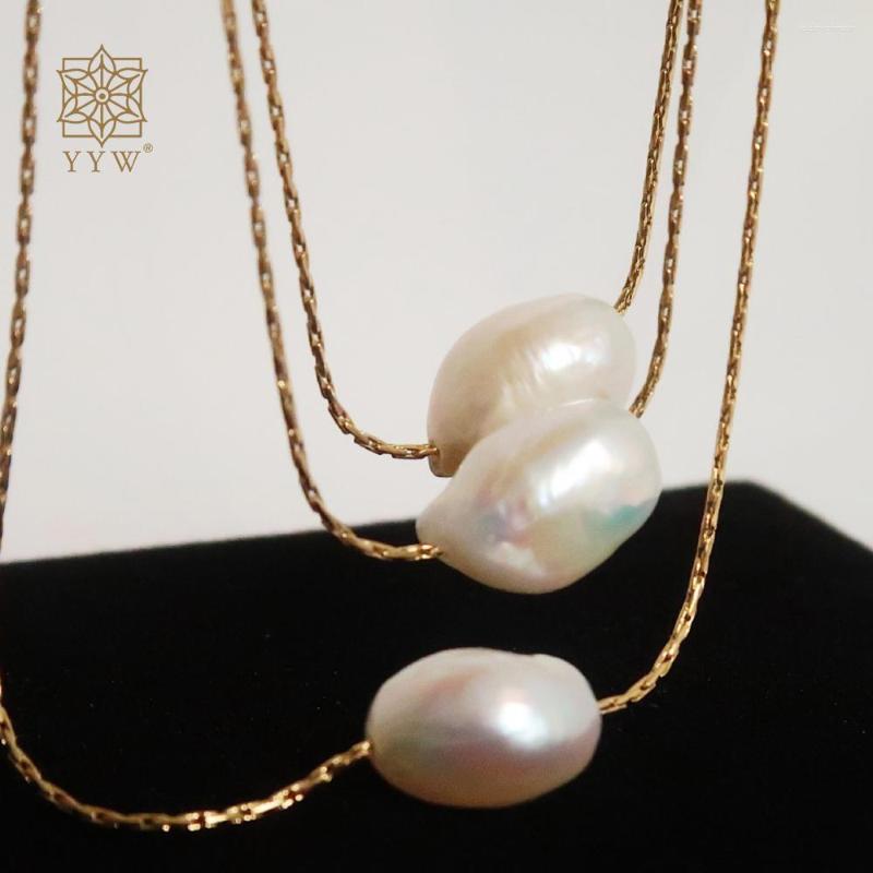 Pendant Necklaces Freshwater Pearl Necklace With Titanium Steel Real Gold Plated Chain For Woman Birthday Party Jewelry Gifts Length 15.7
Pendant Necklaces Freshwater Pearl Necklace With Titanium Steel Real Gold Plated Chain For Woman Birthday Party Jewelry Gifts Length 15.7