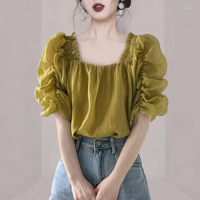 Women's Blouses Sweet Square Collar Shirring Ruffles Puff Sleeve Blouse Female Clothing 2023 Summer Casual Pullovers Office Lady Shirt, Green
Women's Blouses Sweet Square Collar Shirring Ruffles Puff Sleeve Blouse Female Clothing 2023 Summer Casual Pullovers Office Lady Shirt, Green